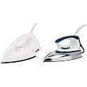Bajaj Majesty DX 11 1000-Watt Dry Iron (Blue/White) & Majesty DX 6 1000-Watt Dry Iron (White) Combo