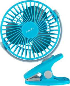 bajaj mini usb rechargeable multi clip  silent operation  high speed  premium with 12 months warranty silent operation 110 mm table fan