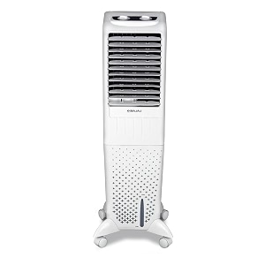 bajaj tmh 35 35l tower air cooler for homeinverter comptability30-ft air throwhoneycomb cooling padstyphoon blower techice chamberportable ac3 year comprehensive product warrantywhite