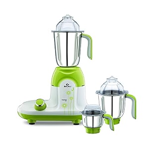 bajaj twister fruity 750w mixer grinder with 3 jars whitegreen 750 watt