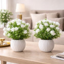 bajrangi store White Anthurium Artificial Flower 