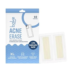 bake 2 salicylic acid hydrocolloid acne absorbing 10 patches surface patch xl pimple patches for blackheads removal  large acne erase strips  pore cleansing amp reduces whiteheads 10 strips