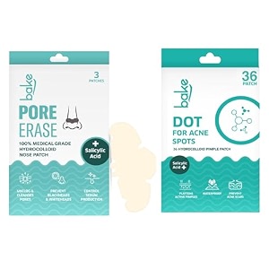bake 2 salicylic acid hydrocolloid pimple patches 72 dots amp nose strips 3 patches  absorbs oil prevents acne  waterproof patches  for acne amp blemishes - 72 dots 3 strips