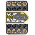 Bake Choice Mini Muffin Pan with 200 Cupcake Liners, Mini Cupcake Pans