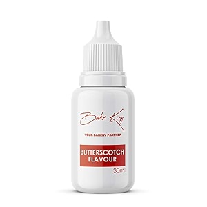 bake king butterscotch flavour 30ml essence for baking cakes jams jelies cookies ice creams and puddings liquid food essence for cake making butterscotch flavour 30ml