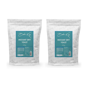 bake king instant dry yeast powder for baking bread kulchas naans and pizza pack of 2  yeast powder 2 x 100 g