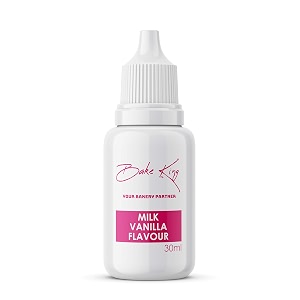 bake king milk vanilla flavour essence for baking cakes jams jelies cookies ice creams shrebats milk vanilla flavour 30ml