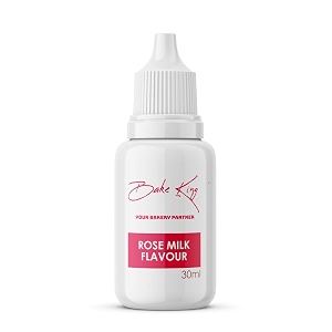 bake king rose milk flavour 30ml essence for baking cakes jams jelies cookies ice creams and puddings liquid food essence for cake making rose milk flavour 30ml
