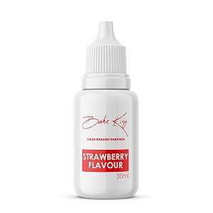bake king strawberry flavour essence 30ml  baking essential ideal for cakes jams cookies ice creams chocolate