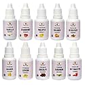 Bakefrillz Food Flavour Essence (20 ml x 10) | Vanilla, Butterscotch, Strawberry, Pineapple, Orange, Mango, Lemon, Chocolate, Mix Fruit & Cardamom | Ideal for Cakes, Ice Creams, Puddings & Desserts