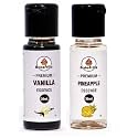 Bakefrillz Vanilla and Pineapple Flavor Essence, 30 ml x 2 for Cake Baking, Ice Creams, Puddings, Cookies