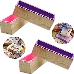 wooden box silicone soap loaf mold  large rectangular handmade soap making mold for diy soap candle wax resin amp craft projects  reusable non-stick mold