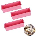 Large Rectangle Silicone Loaf Mold | Food Grade Non-Stick Reusable Mold for Handmade Soap, Loaf Cake, Bread, Chocolate, Mousse, Candle Making, Wax &amp; Resin Art Crafts | Pack of 3