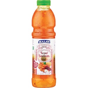 bakers king malas fruit crush syrup for cake badam kesar  750ml  pack of 1 