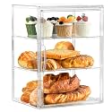 Bakery Display Case, 3 Layer Clear Acrylic Pastry Display Case, 1 Pack