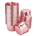 Baking Cups Ramekins, EUSOAR 50Pcs Disposable Ramekin Muffin Baking Cups, Aluminum Cupcake Cups, Tip Pan Ramekin Holders, Little Foil Cups