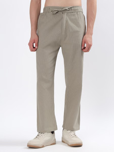 Baksh collection Relaxed Men Light Green Trousers