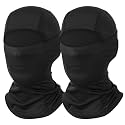 Black Balaclava Ski Mask 2 Pack Full Face Mask Shiesty Ski Mask for Men Women Motorcycle Summer Face Cover Sun UV Protection Football Snowboarding