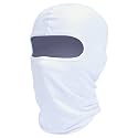 Balaclava Ski Mask Windproof Face Mask Cover Sun UV Protection Scarf Men Women Outdoor Cycling Motorcycle Riding Mask White