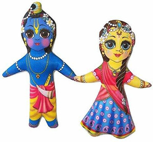 balaji international radha krishna dolls for kids small set 55 inches  - 55 inch