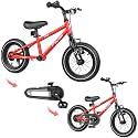Balance Bike 2 in 1 for Kids Ages 5-7, 16 Inch Toddler Bike Converts from Balance to Pedal Bike with Training Wheels, Brakes and Pedal Kit