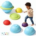 Stepping Stones for Kids 6PCS EPP River Stones with 3 Mini Planet Ball