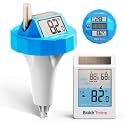 BALDR Solar Pool Thermometer Floating Easy Read Large Dual LCD IPX8