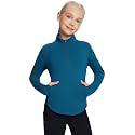 baleaf Girls Fleece Shirts Half Zip Long Sleeve Kids Winter Jacket