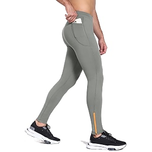 baleaf men39s winter running tights thermal cycling pants water resistant fleece leggings zipper pockets cold weather gear