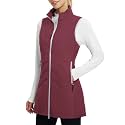baleaf Women's Long Puffer Running Vest Fleece Winter Jacket