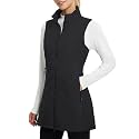 baleaf Women's Long Puffer Running Vest Fleece Winter Jacket