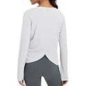baleaf Women's Long Sleeve Workout Tops Quick Dry Shirts Split Back