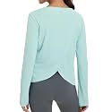 baleaf Women's Long Sleeve Workout Tops Quick Dry Shirts Split Back