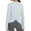 baleaf Women's Long Sleeve Workout Tops Quick Dry Shirts Split Back