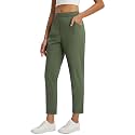 baleaf Womens Pants Petite Travel Stretchy Work with Zip Pockets Slacks