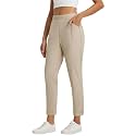 baleaf Womens Pants Petite Travel Stretchy Work with Zip Pockets Slacks