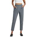 baleaf Womens Pants Petite Travel Stretchy Work with Zip Pockets Slacks
