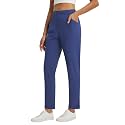 baleaf Womens Pants Petite Travel Stretchy Work with Zip Pockets Slacks