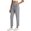 baleaf Womens Pants Petite Travel Stretchy Work with Zip Pockets Slacks
