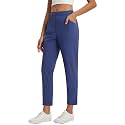baleaf Womens Pants Petite Travel Stretchy Work with Zip Pockets Slacks