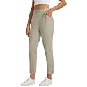 baleaf Womens Pants Petite Travel Stretchy Work with Zip Pockets Slacks