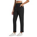 baleaf Womens Pants Petite Travel Stretchy Work with Zip Pockets Slacks
