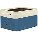 BALEINE 1 Pack Fabric Closet Storage Bins for Shelves, Linen Closet Organizers and Storage, Decorative Baskets for Organizing, Shelf, Clothes, Home, Office (Navy Blue, 12"x8"x8")