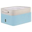 BALEINE 1 Pack Fabric Closet Storage Bins for Shelves, Linen Closet Organizers and Storage, Decorative Baskets for Organizing, Shelf, Clothes, Home, Office (Skyblue, 15''x11''x9.5'')
