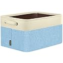 BALEINE 1 Pack Fabric Closet Storage Bins for Shelves, Linen Closet Organizers and Storage, Decorative Baskets for Organizing, Shelf, Clothes, Home, Office (Green, 17''x13''x10.5'')