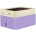 BALEINE 1 Pack Fabric Closet Storage Bins for Shelves, Linen Closet Organizers and Storage, Decorative Baskets for Organizing, Shelf, Clothes, Home, Office (Lavender, 12"x8"x8")