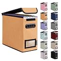BALEINE File Organizer Box with Lid, Collapsible Hanging File Storage Box