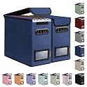 BALEINE File Organizer Box with Lid, Collapsible Hanging File Storage Box