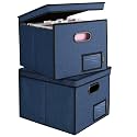 BALEINE File Organizer Box with Lid, Collapsible Hanging File Storage Box