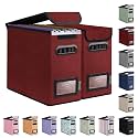 BALEINE File Organizer Box with Lid, Collapsible Hanging File Storage Box